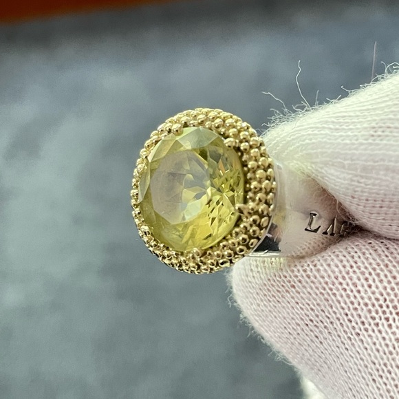 Lagos Caviar 925 & 18k Gold Lemon Citrine Cocktail Ring 6 - Picture 8 of 10